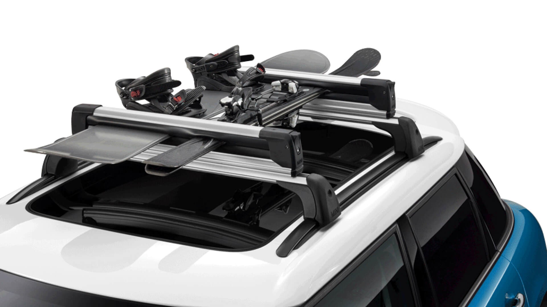 Mini Zubehör - Dachträger - Ski- und Snowboardhalterung